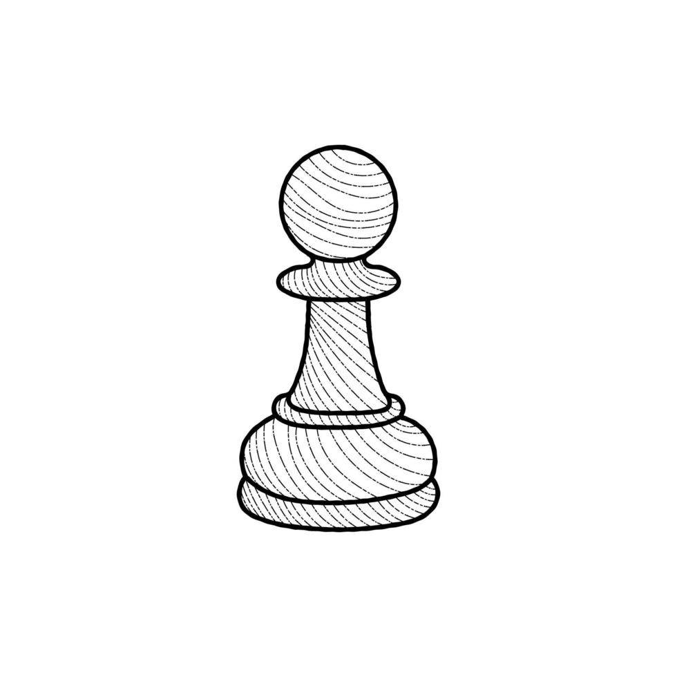 Pion chess objective illustration creative design vector