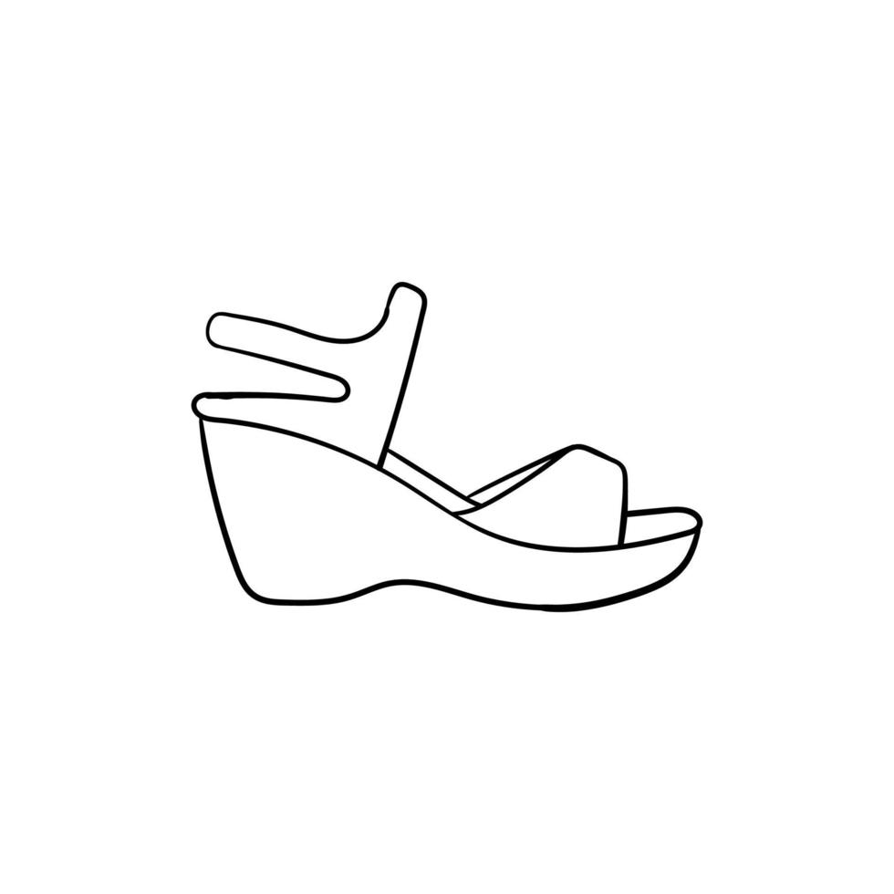 Zapatos mujer sencillez línea creativo diseño vector