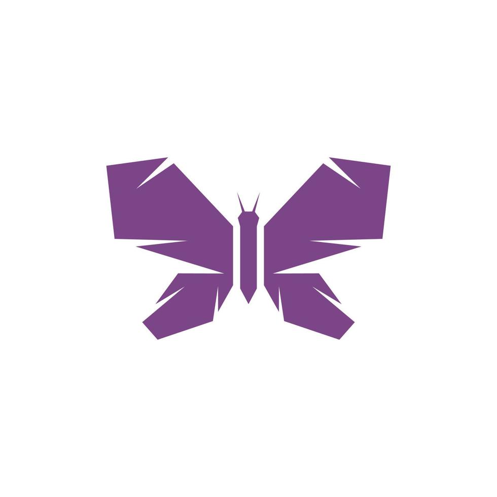 mariposa insecto geométrico creativo logo diseño vector