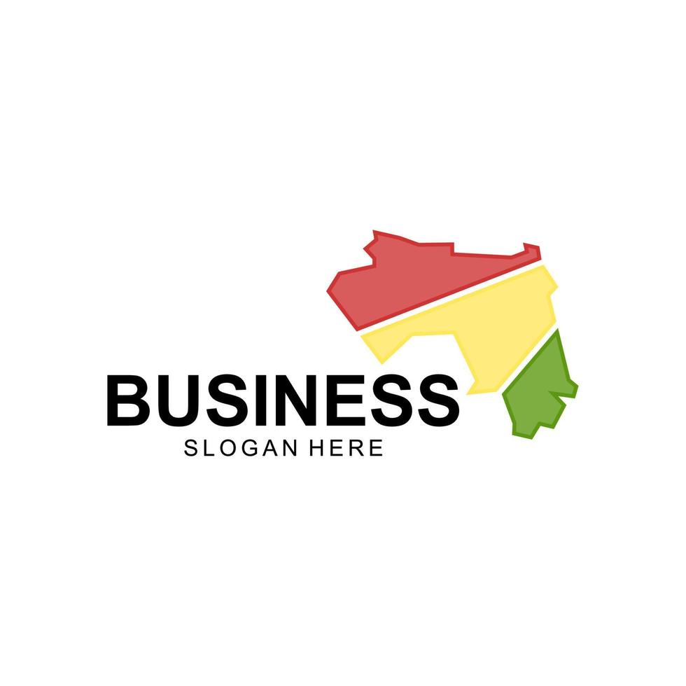 Guinea map colorful creative logo design vector