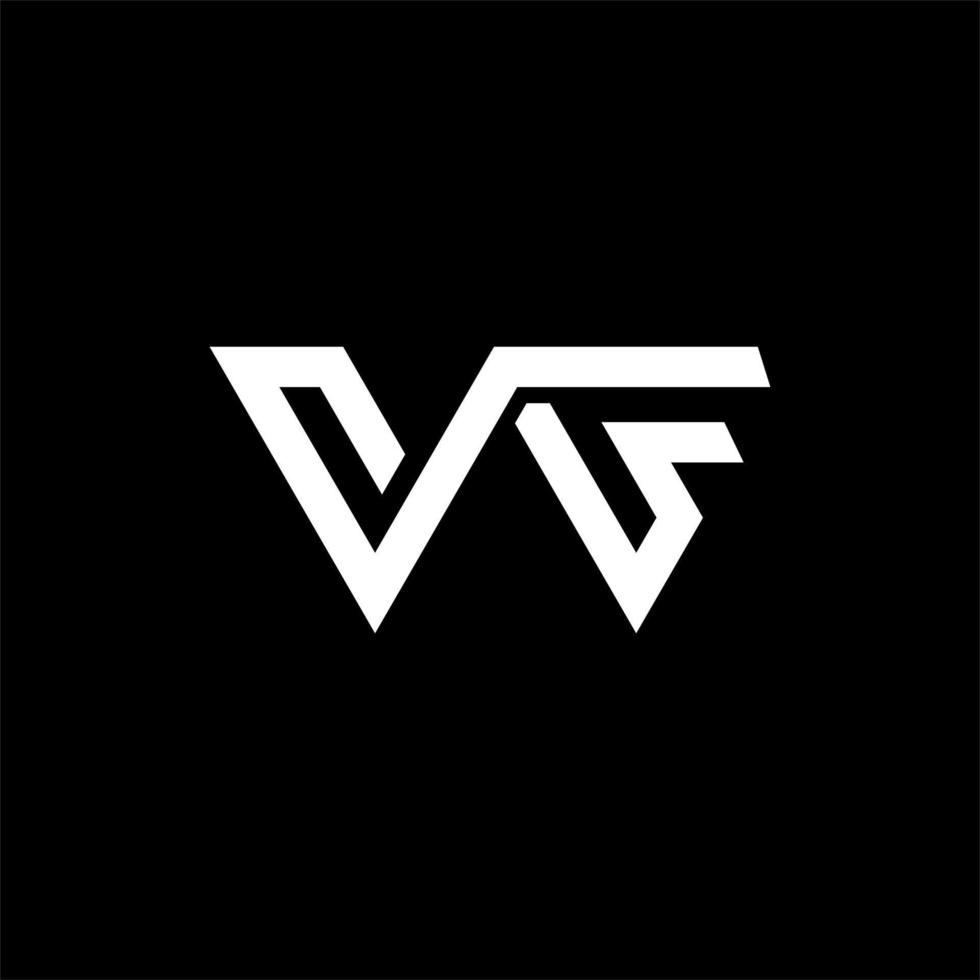 Letter wf initial monogram line creative logo vector