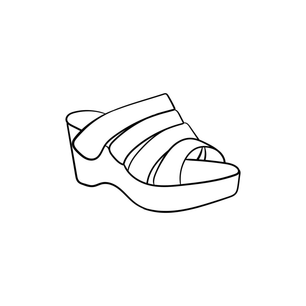 Slippers boot line simplicity creative design vector