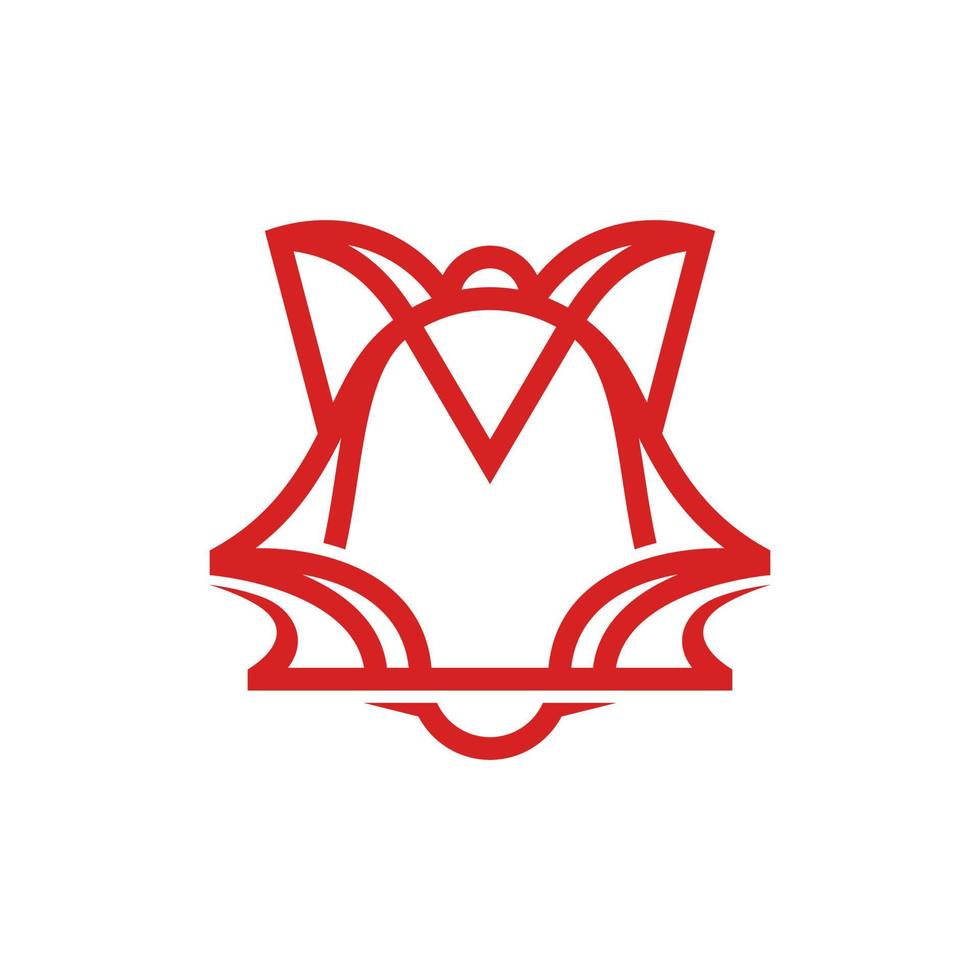 Fox bell line simplicity creative logo design vector