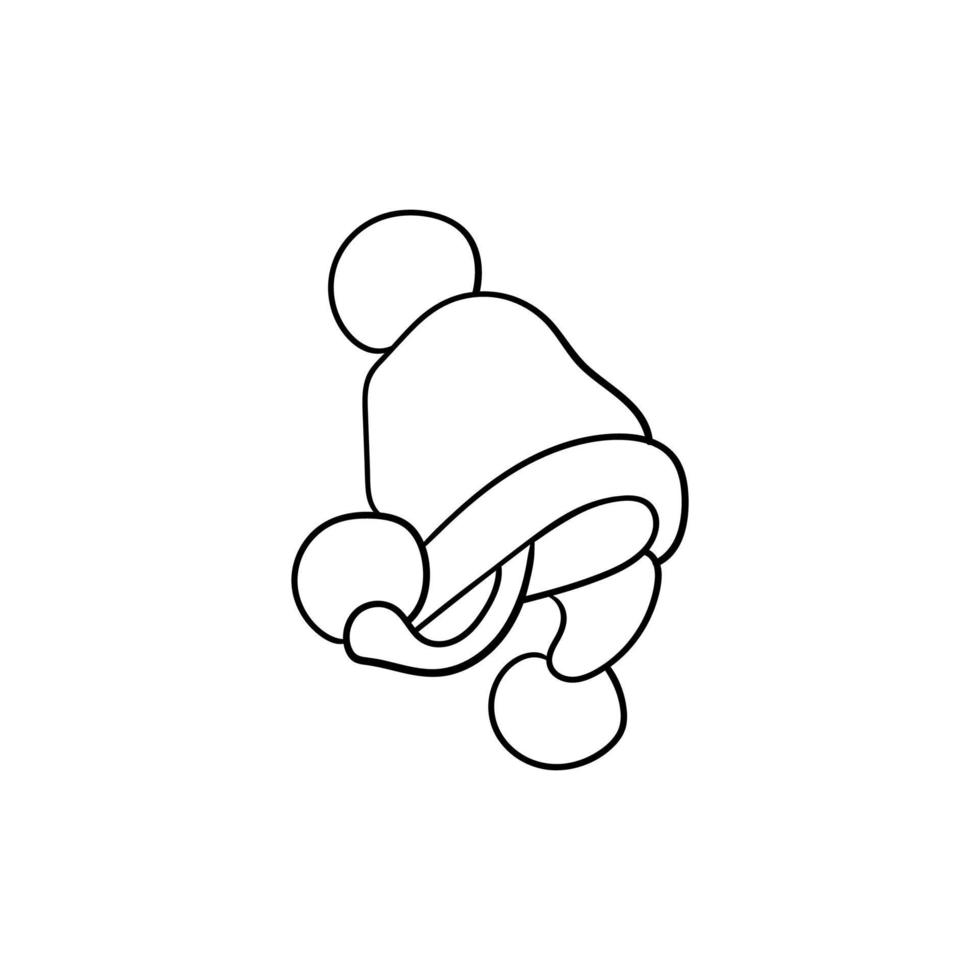Knitted hat baby line simplicity creative design vector
