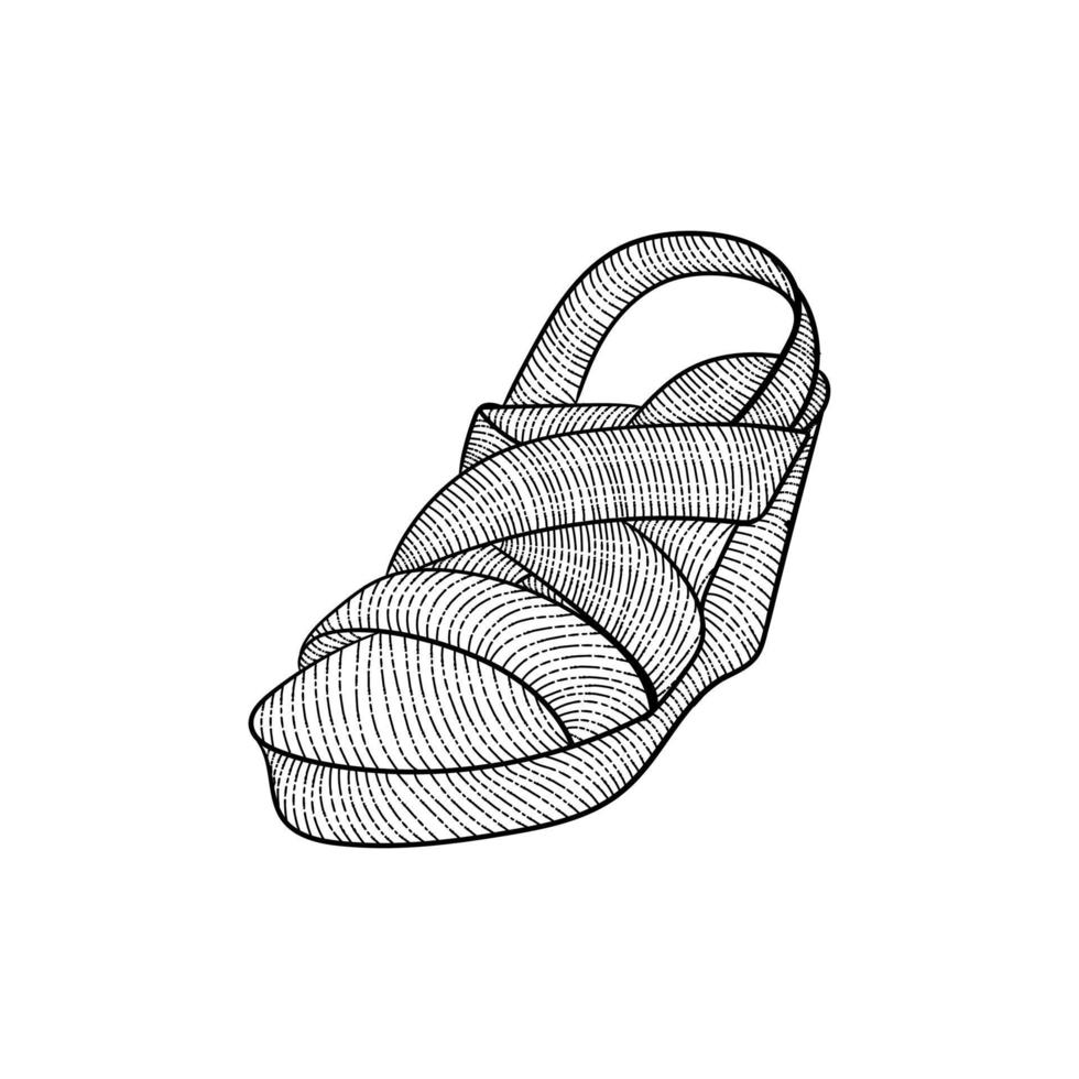 Woman boot shoes vintage style illustration design vector