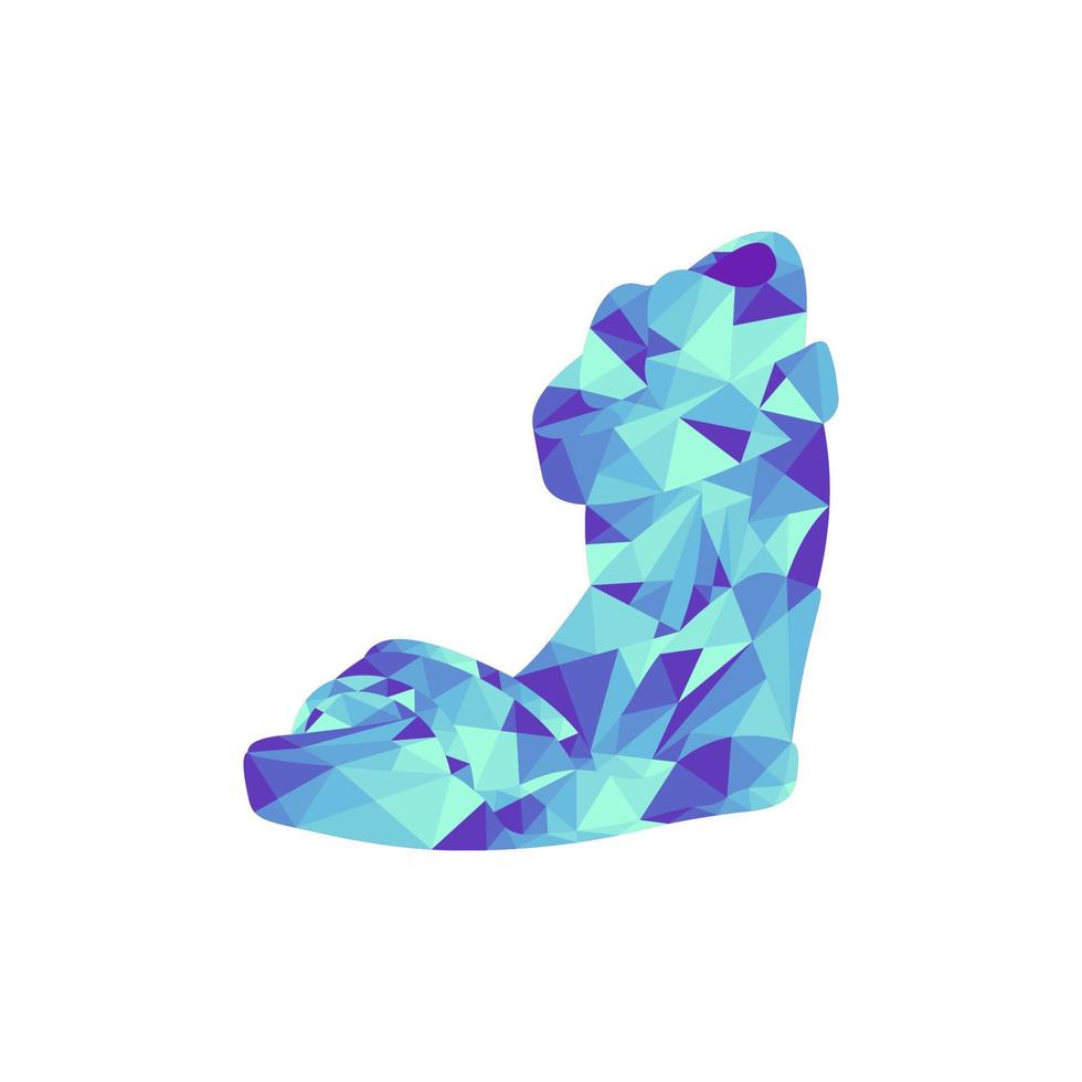 Shoes woman geometric polygon creative design vector