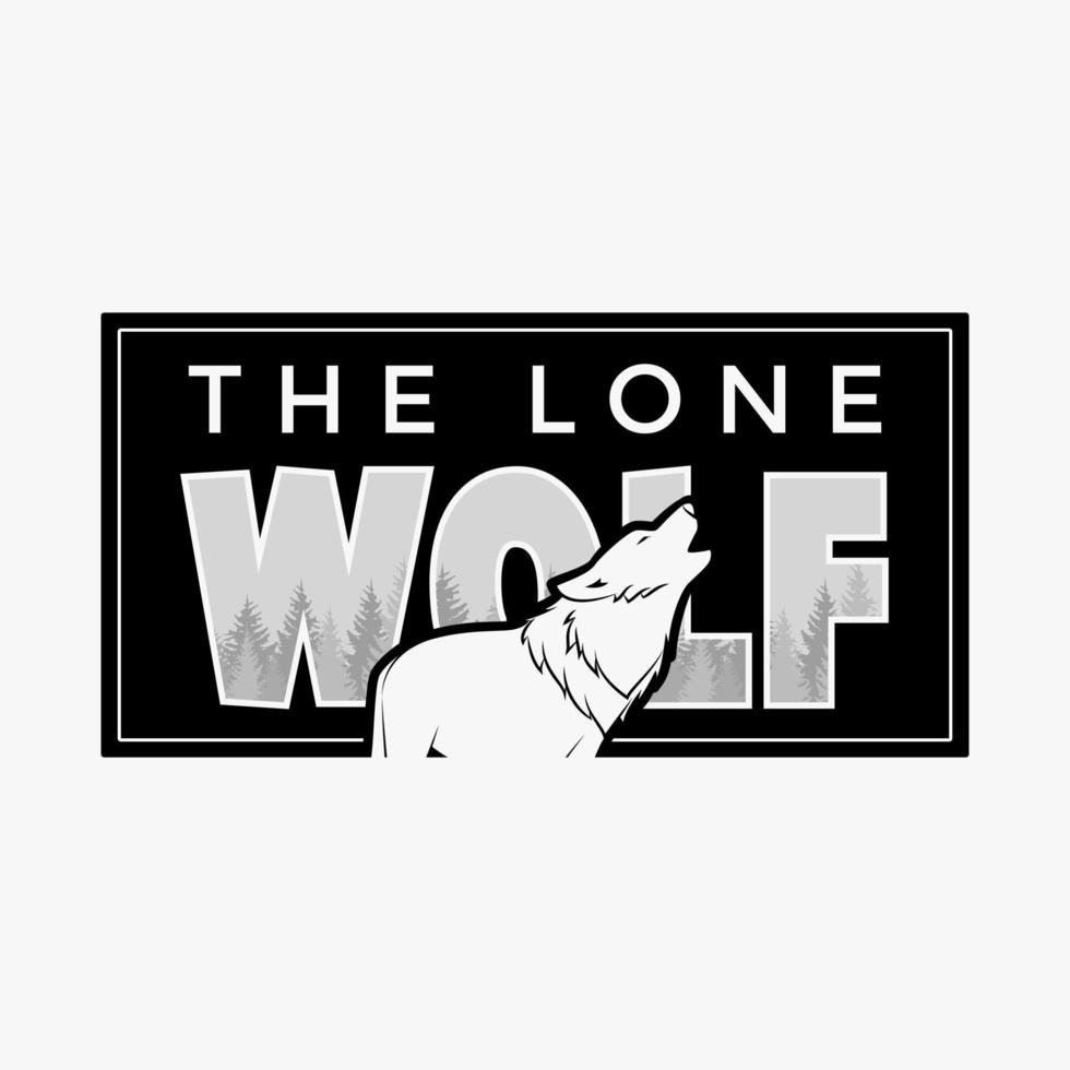 the lone wolf logo vector