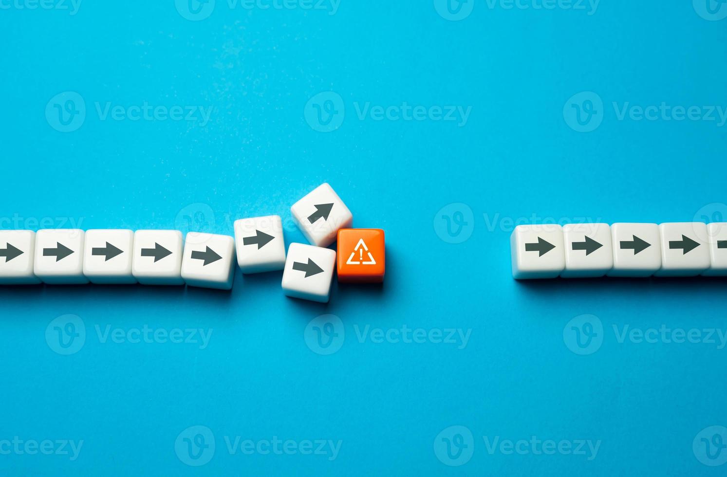 Stopping movement and disruption of processes. Create a problem and slow down the pace of work. Make a delay and accumulation of outstanding tasks. Full stop. Stress, problems. Something wrong. photo
