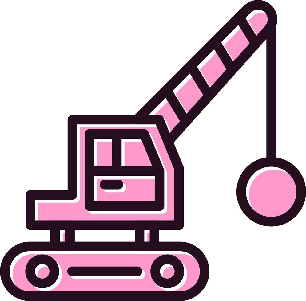 Demolition Crane Vector Icon