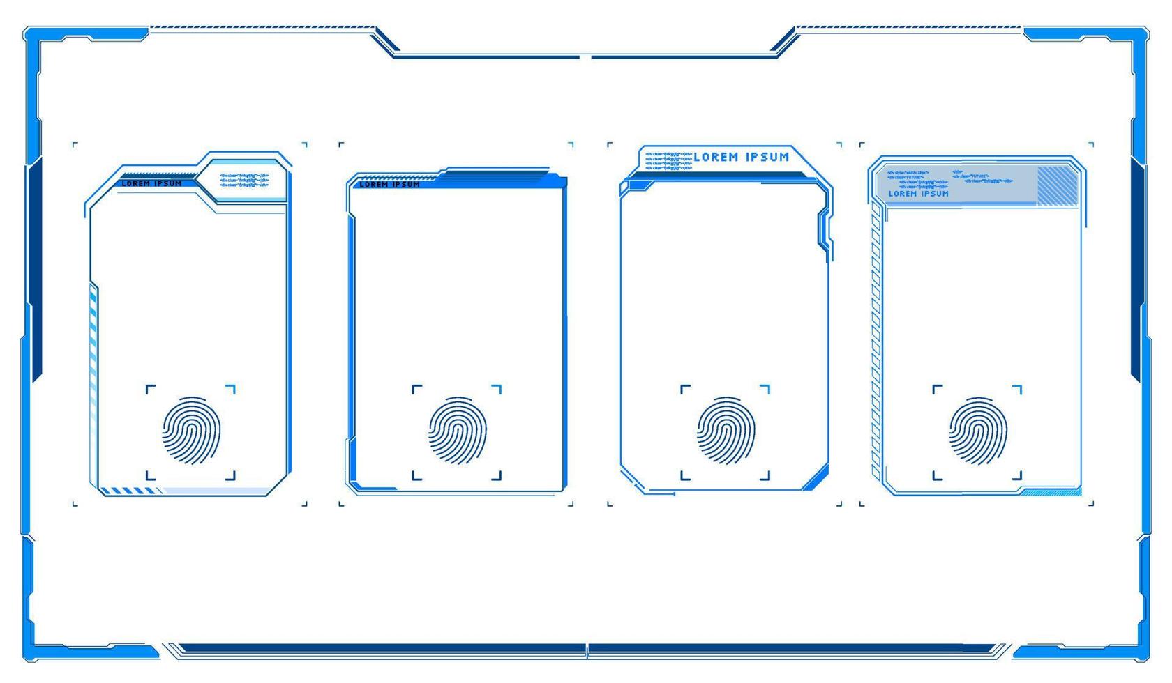 sencillo y fácil de usar marco colocar. rótulos títulos gritar bar etiquetas, información llamada caja barras y moderno digital información tecnología digital informacion cajas hud plantillas. vector