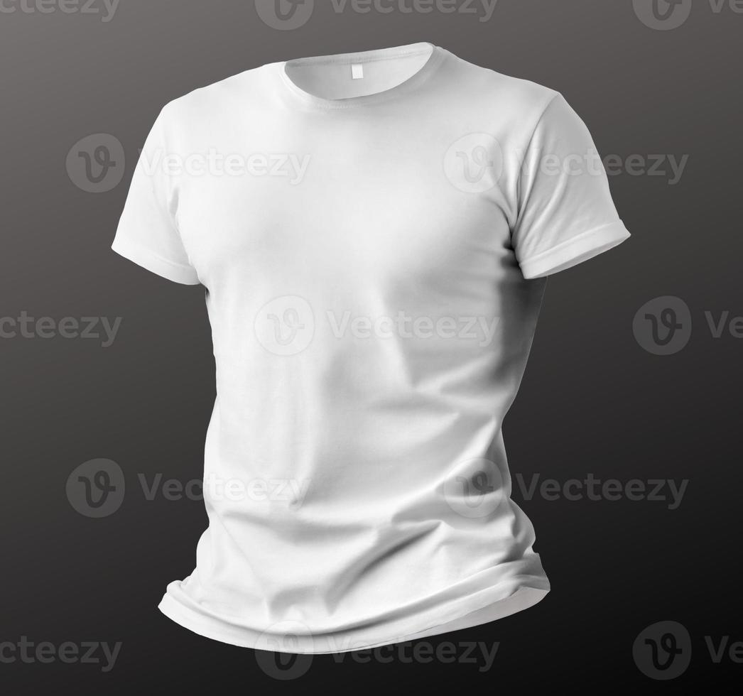 T-shirt Mockup with black background photo