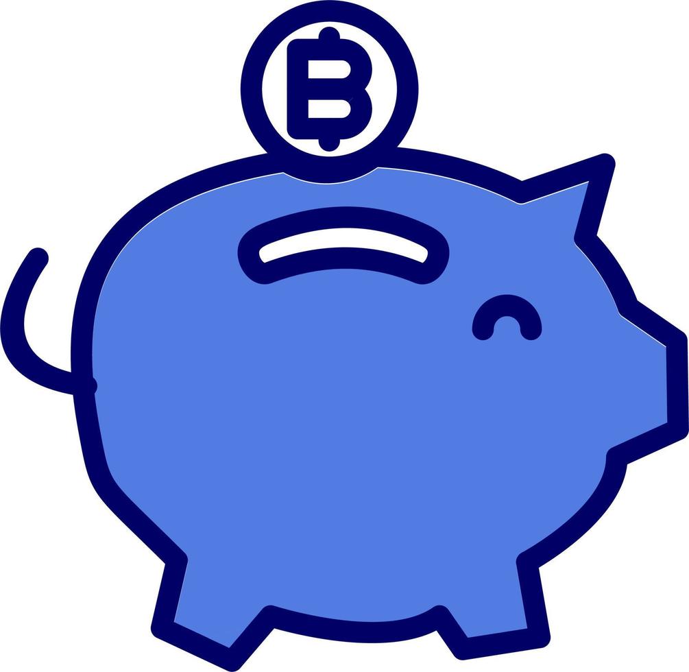 Bitcoin Piggy Bank Vector Icon