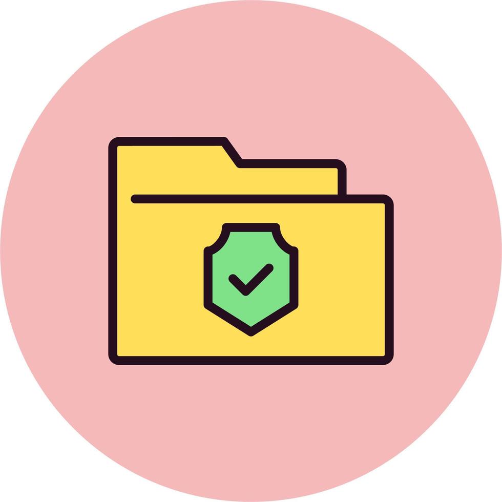 Folder Encryption Vector Icon