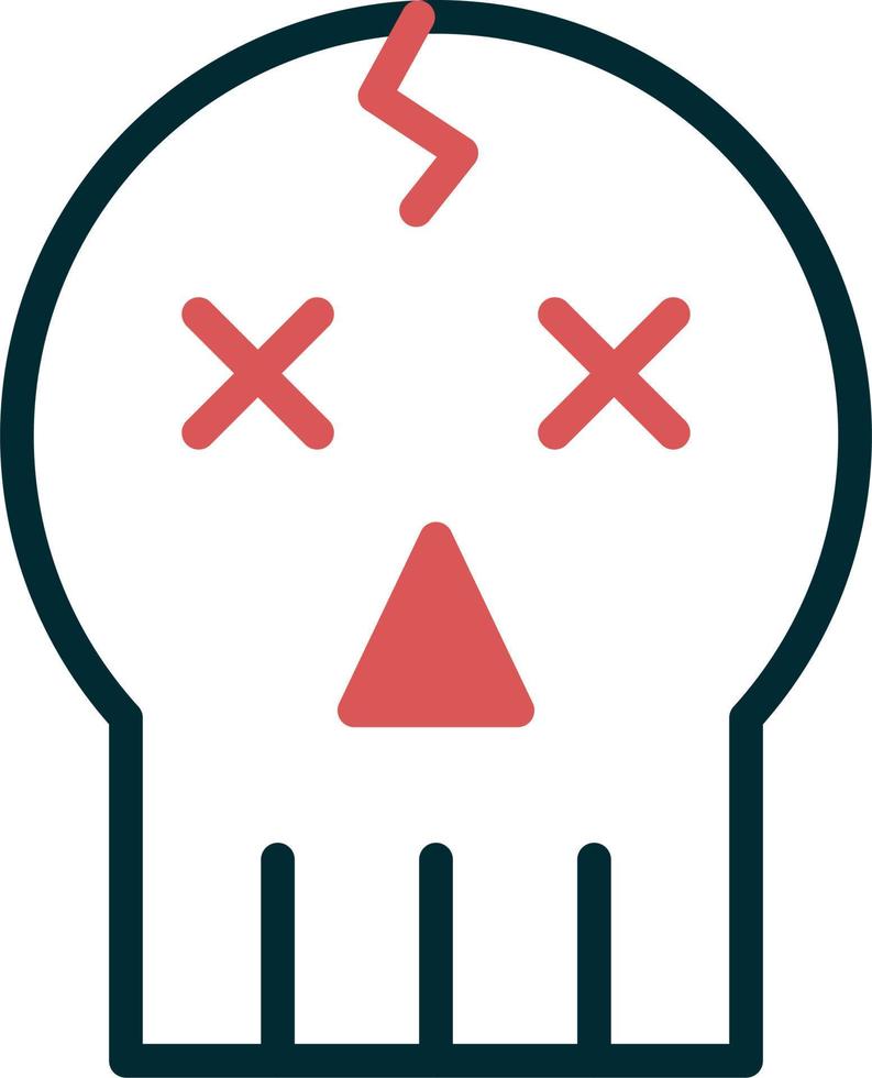 icono de vector de calavera