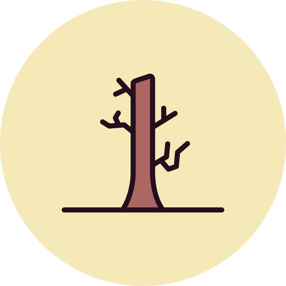 icono de vector de árbol seco