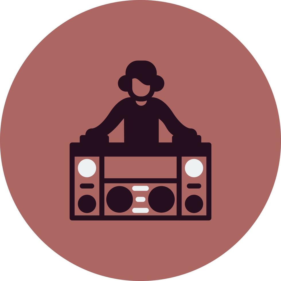 icono de vector de DJ