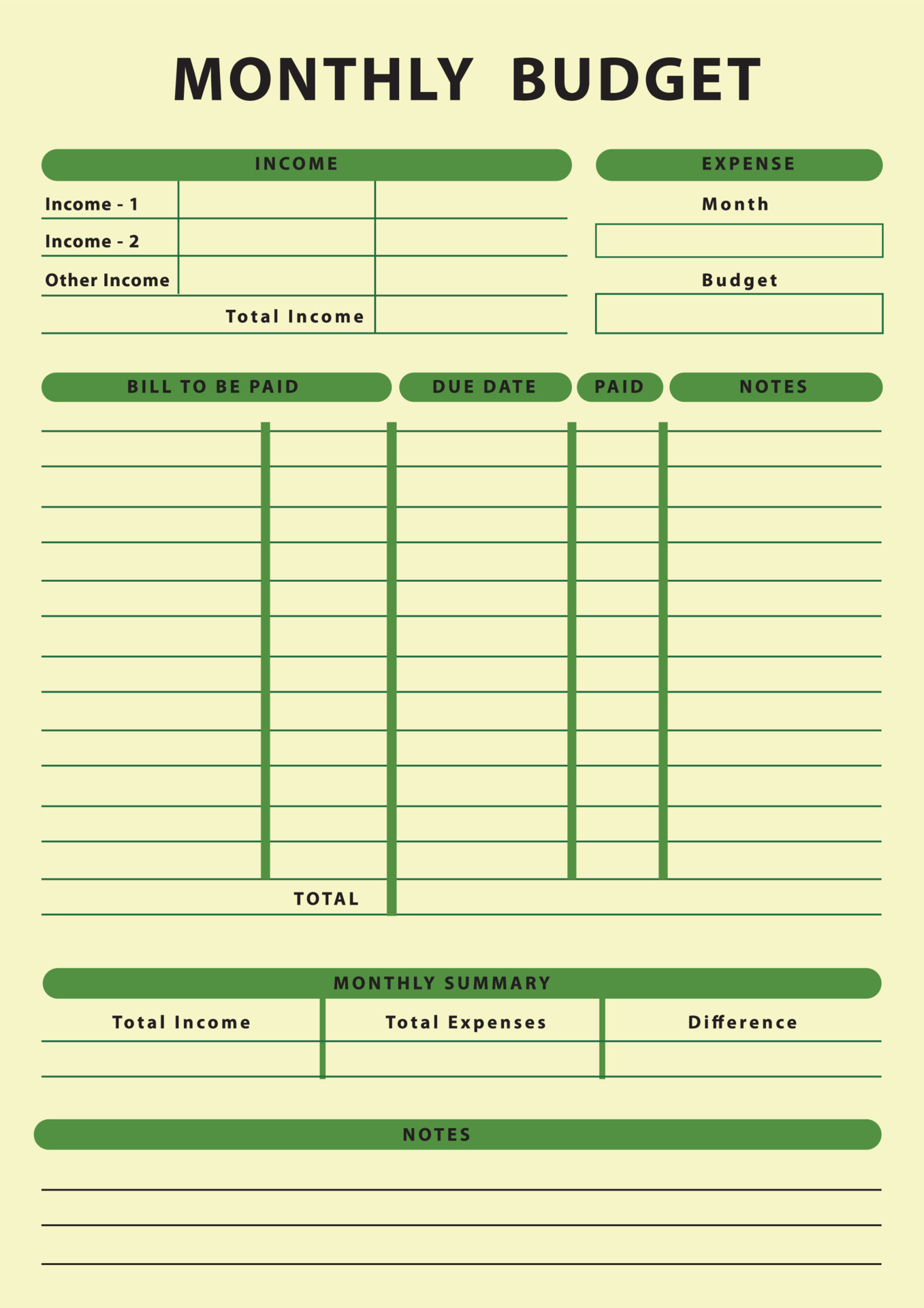 Budget planner template 20507219 vector art at vecteezy