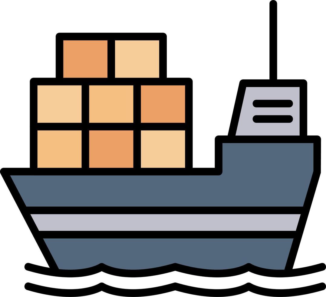 Cargo Ship Vector Icon