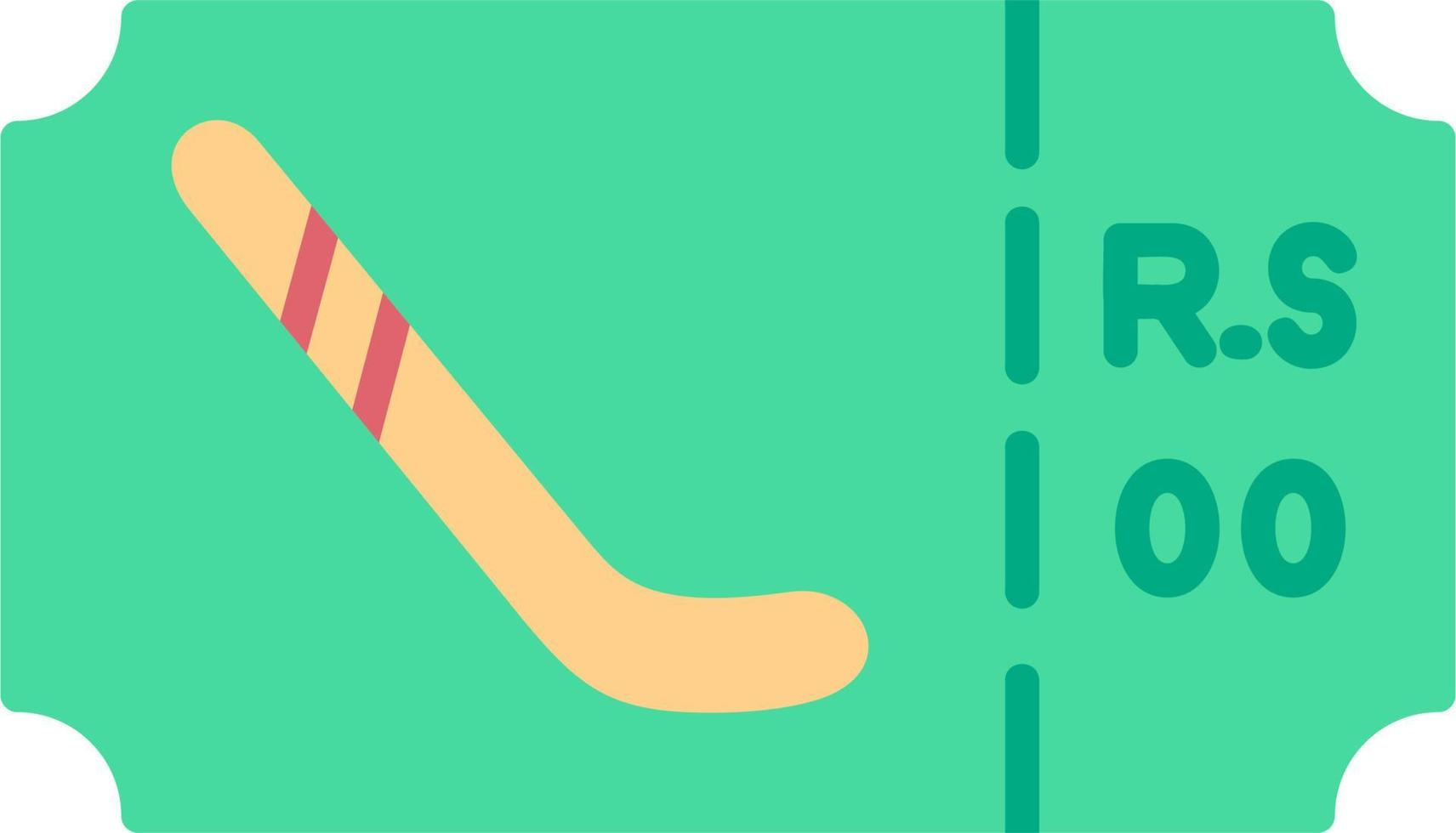 Hockey Ticket Vector Icon