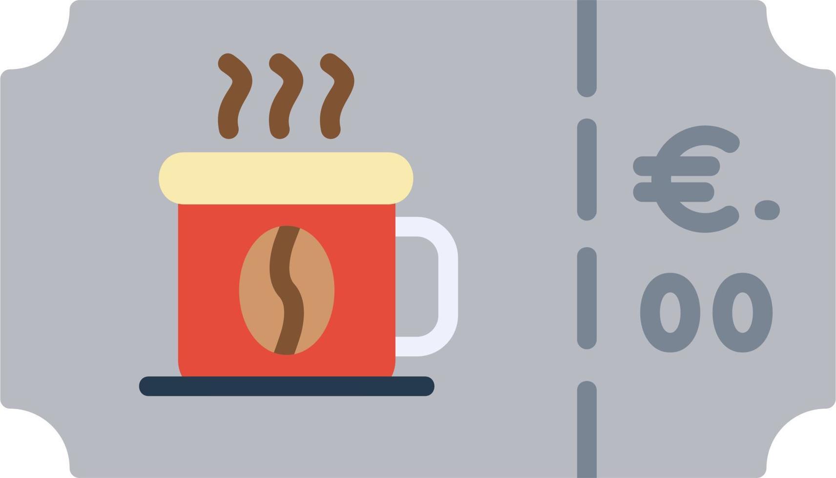 Coffee Ticket Vector Icon