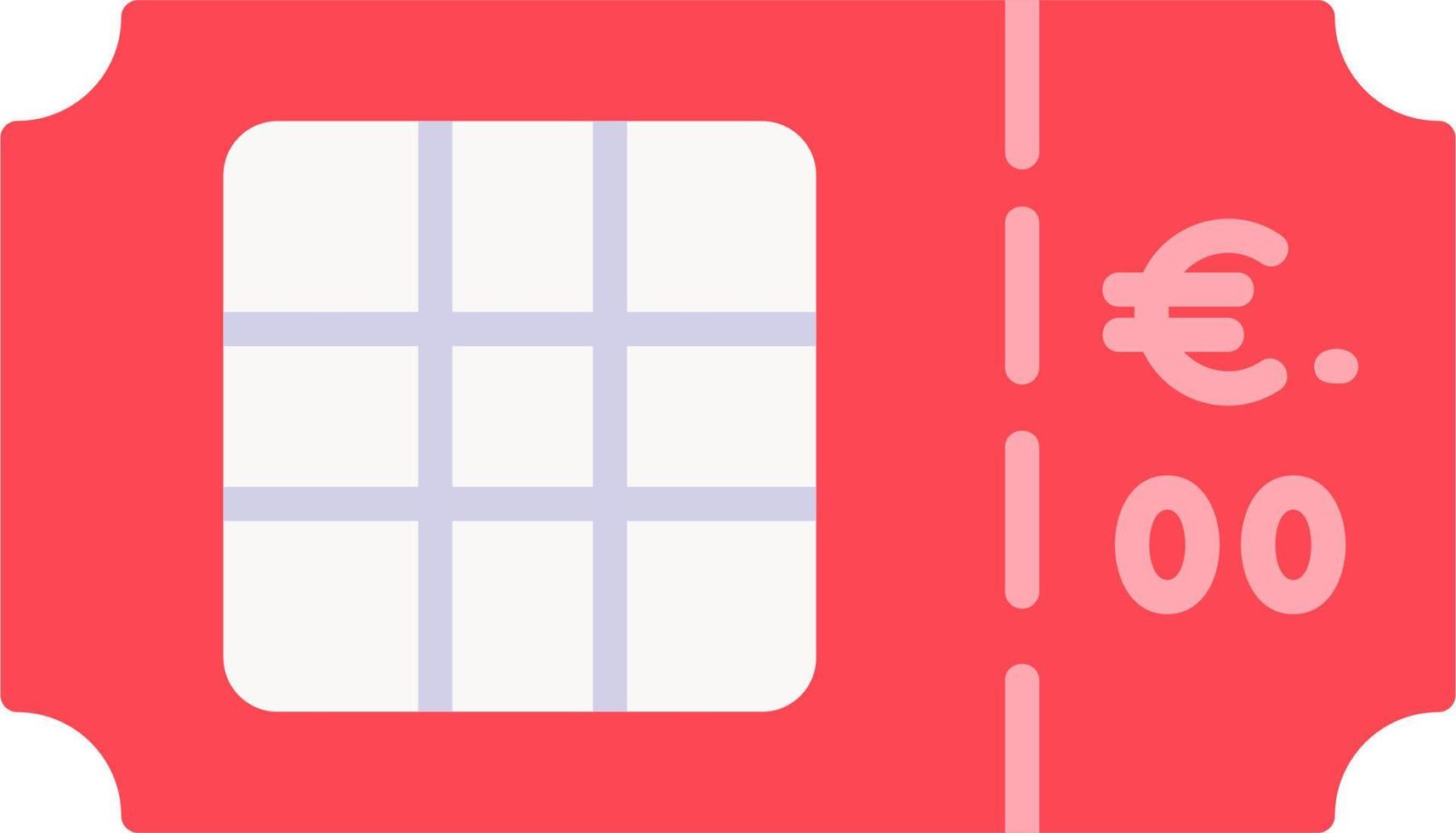 Lottery Ticket Vector Icon