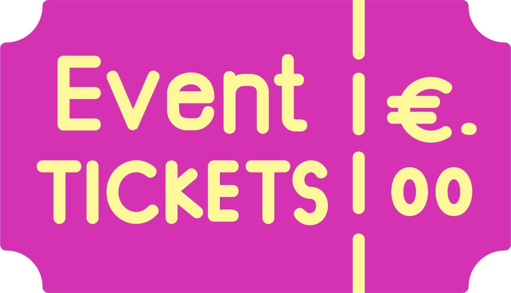 Event Ticket Vector Icon