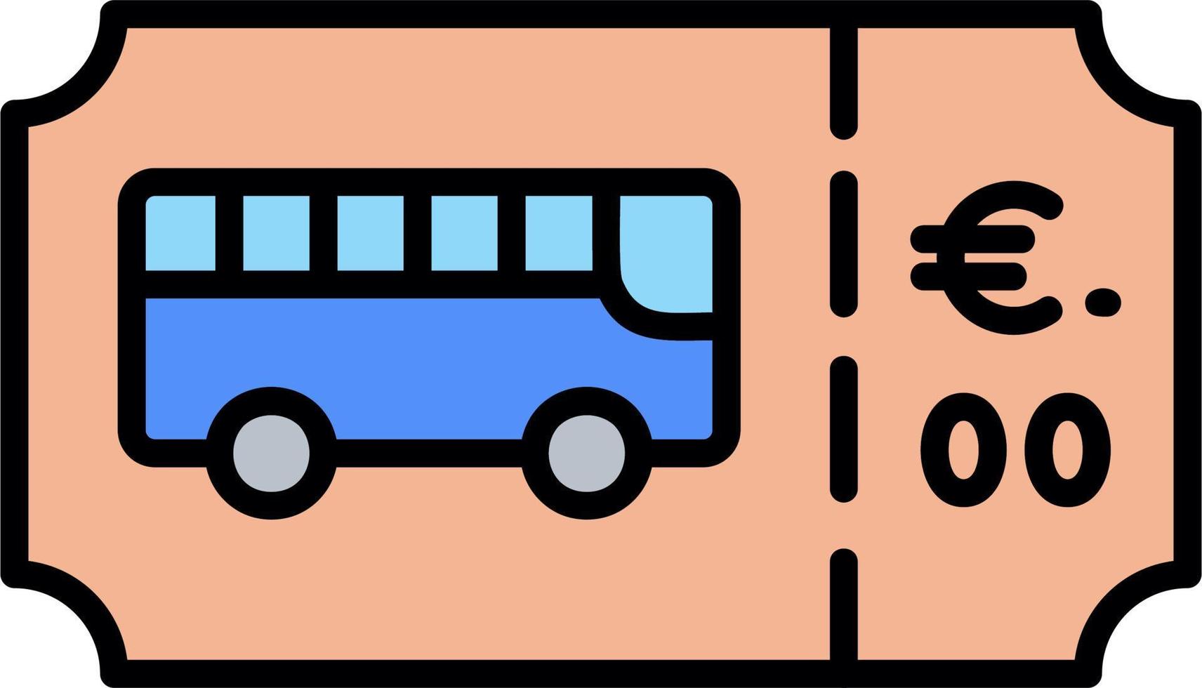 Bus Ticket Vector Icon