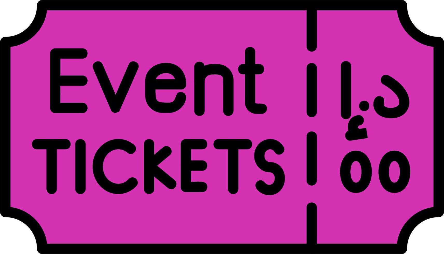 Event Ticket Vector Icon