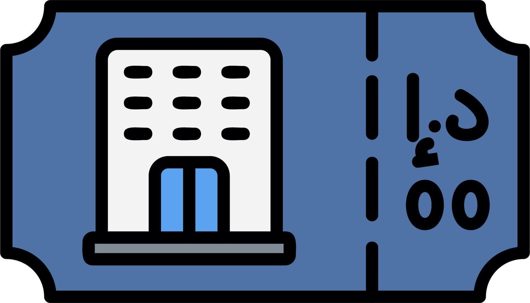 Hotel Ticket Vector Icon