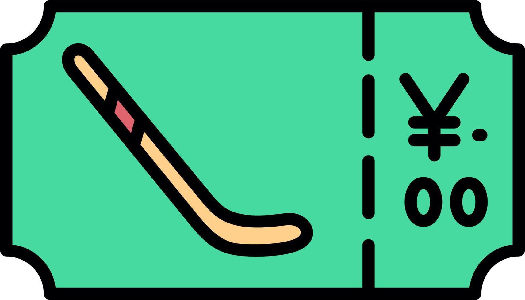 Hockey Ticket Vector Icon