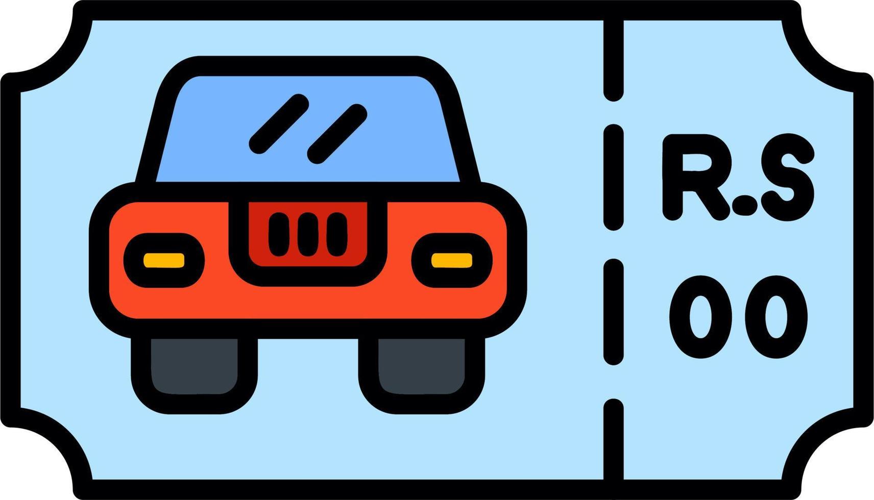 Parking Ticket Vector Icon