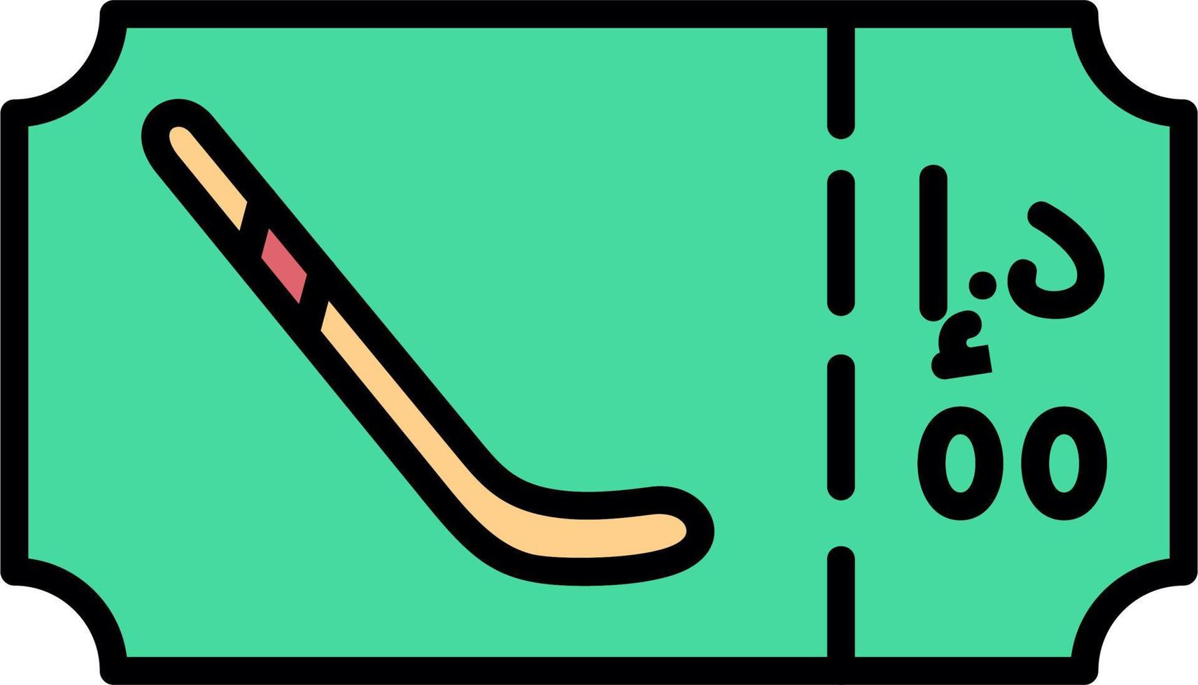 Hockey Ticket Vector Icon