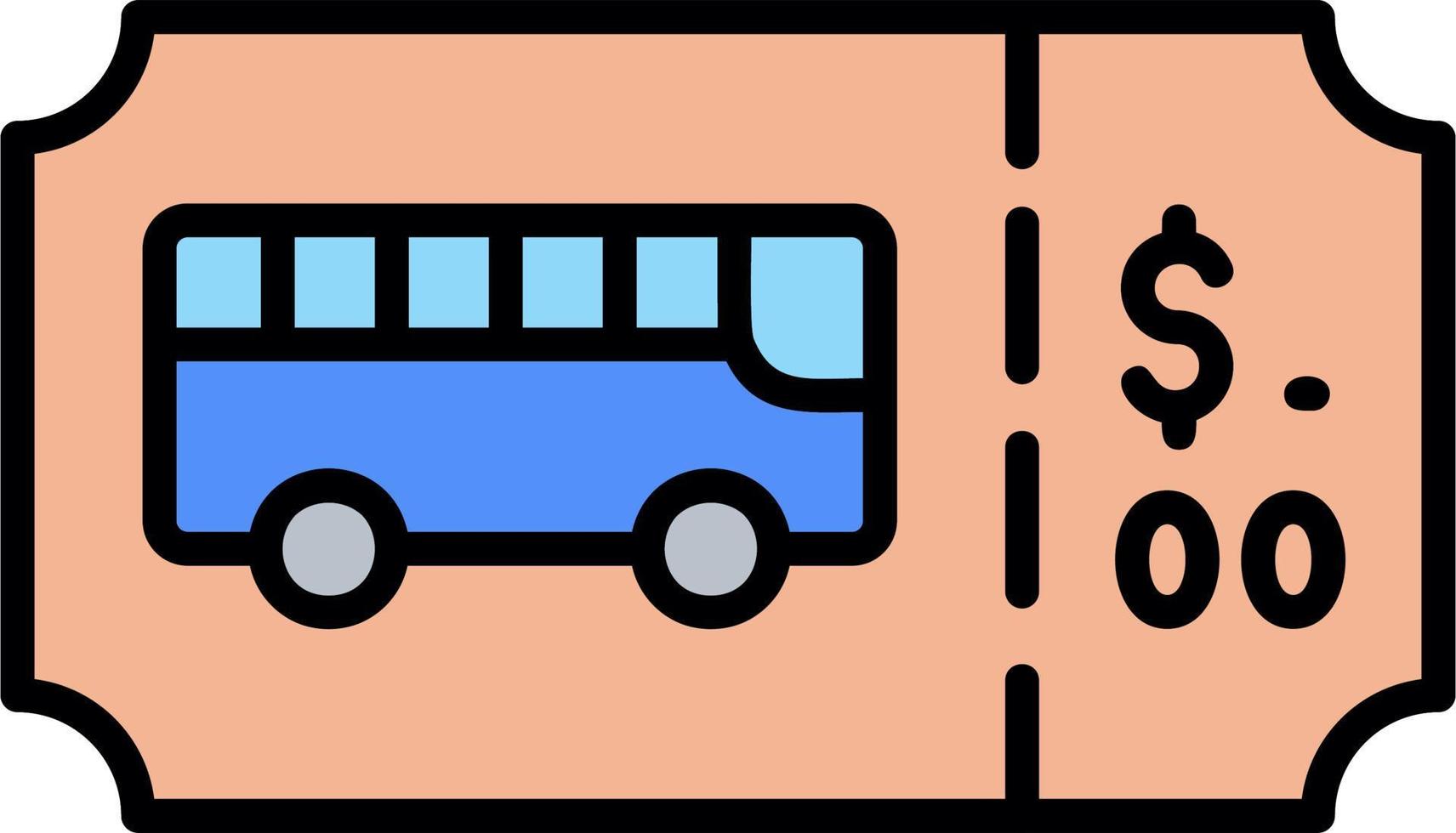Bus Ticket Vector Icon