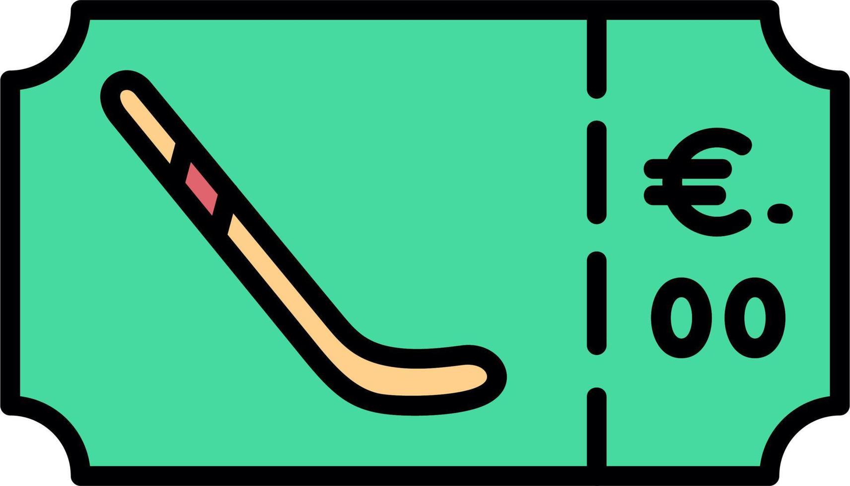 Hockey Ticket Vector Icon