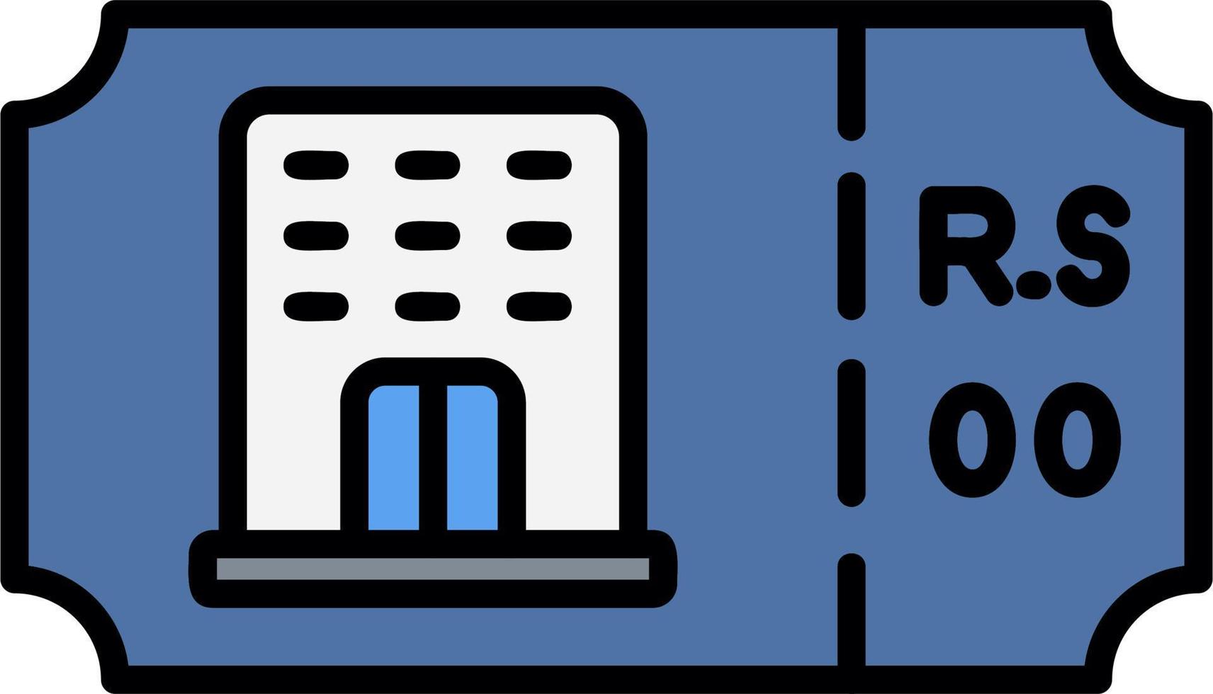 Hotel Ticket Vector Icon