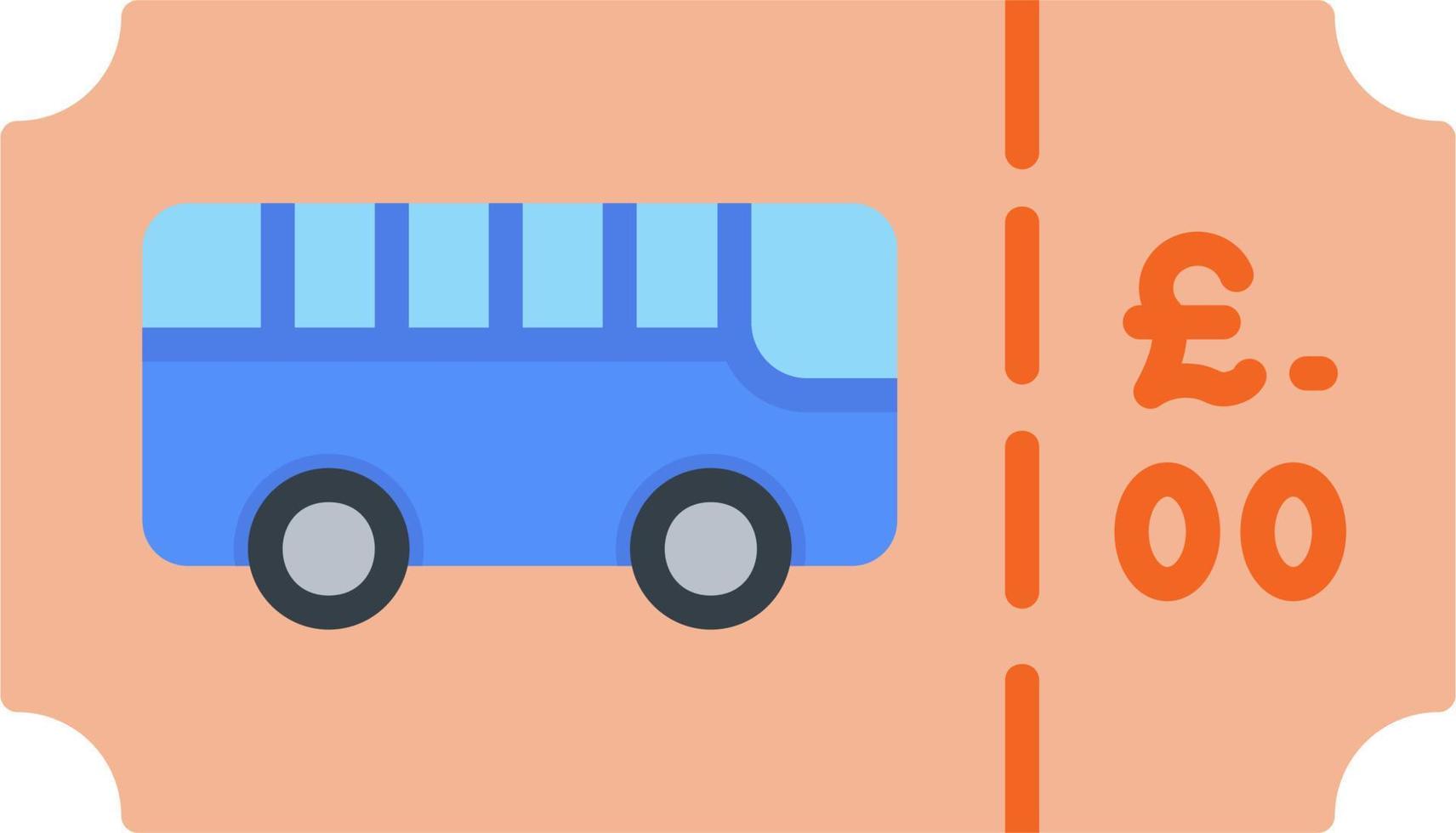 Bus Ticket Vector Icon