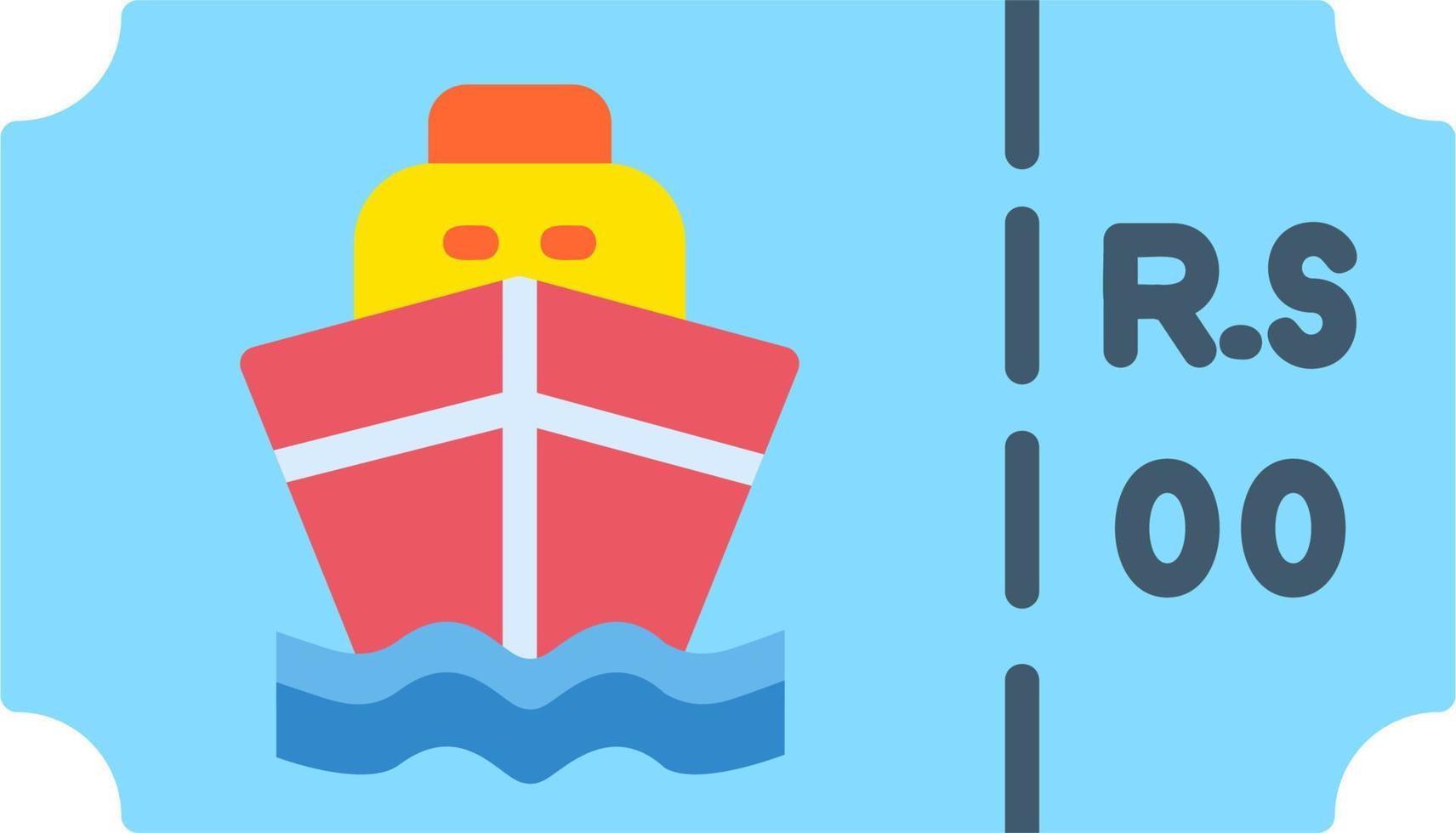 Boat Ticket Vector Icon