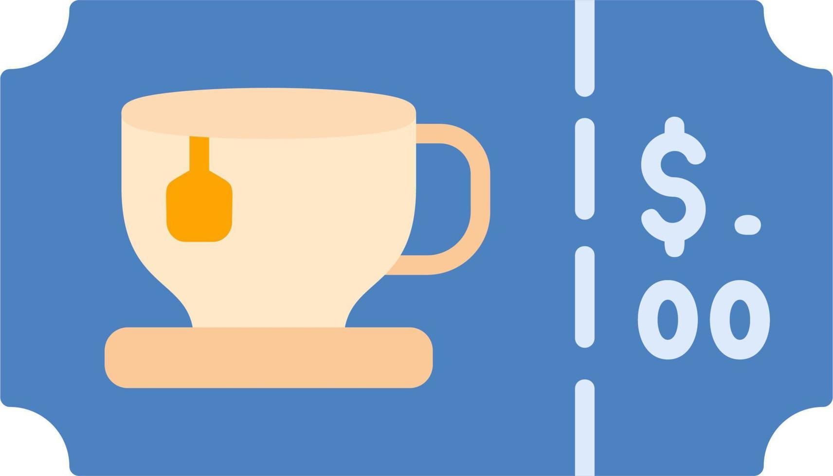 Tea Ticket Vector Icon