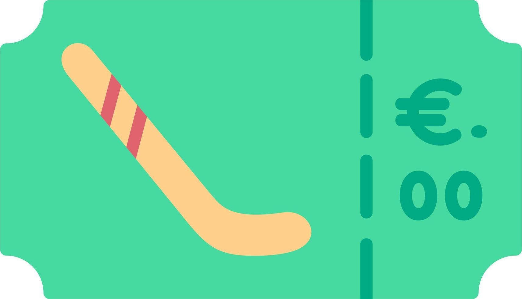 Hockey Ticket Vector Icon