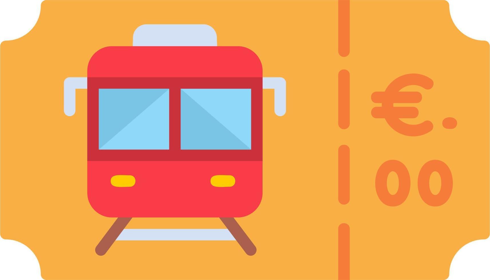 Train Ticket Vector Icon