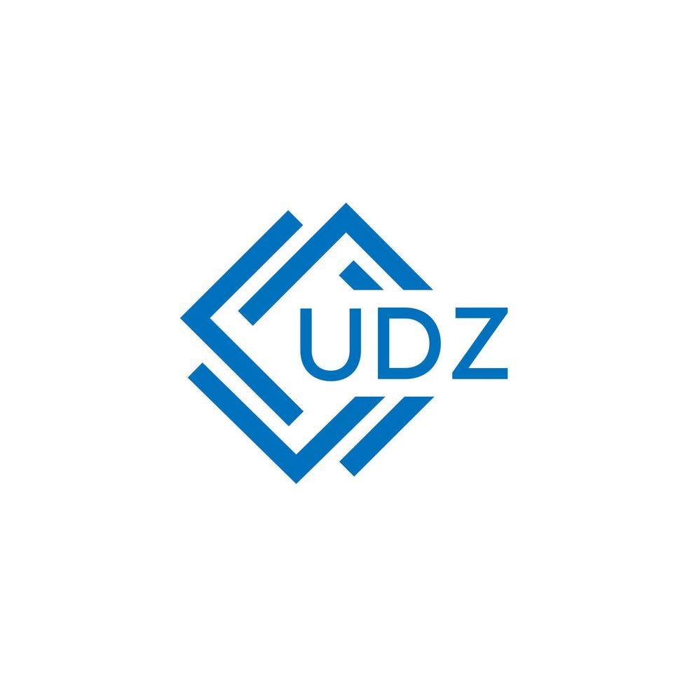 udz tecnología letra logo diseño en blanco antecedentes. udz creativo iniciales tecnología letra logo concepto. udz tecnología letra diseño. vector