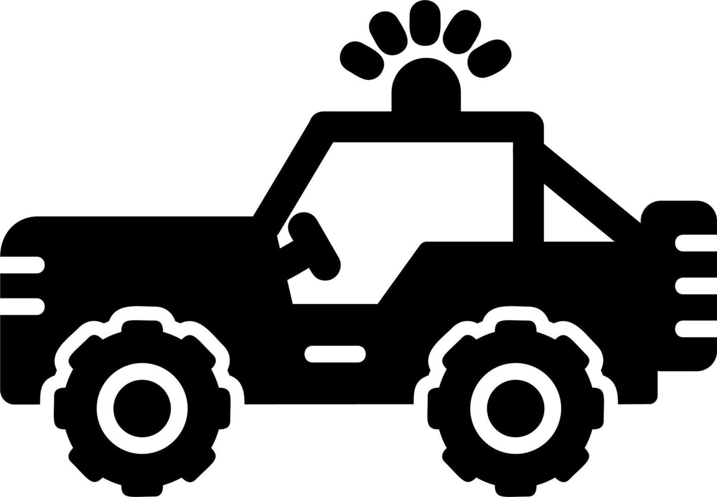 icono de vector de jeep militar