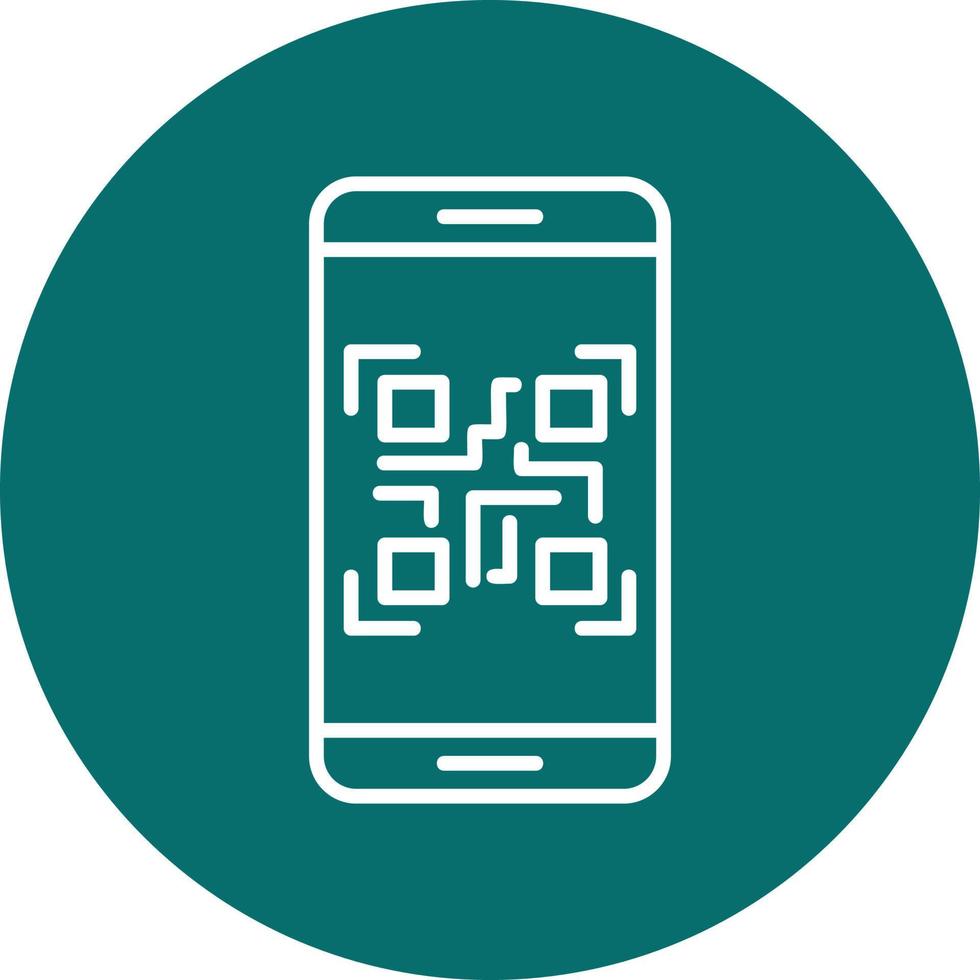 Smartphone Qr Code Vector Icon