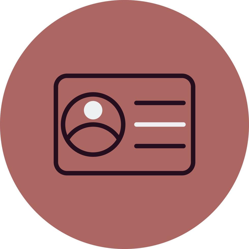 icono de vector de tarjeta de identificación