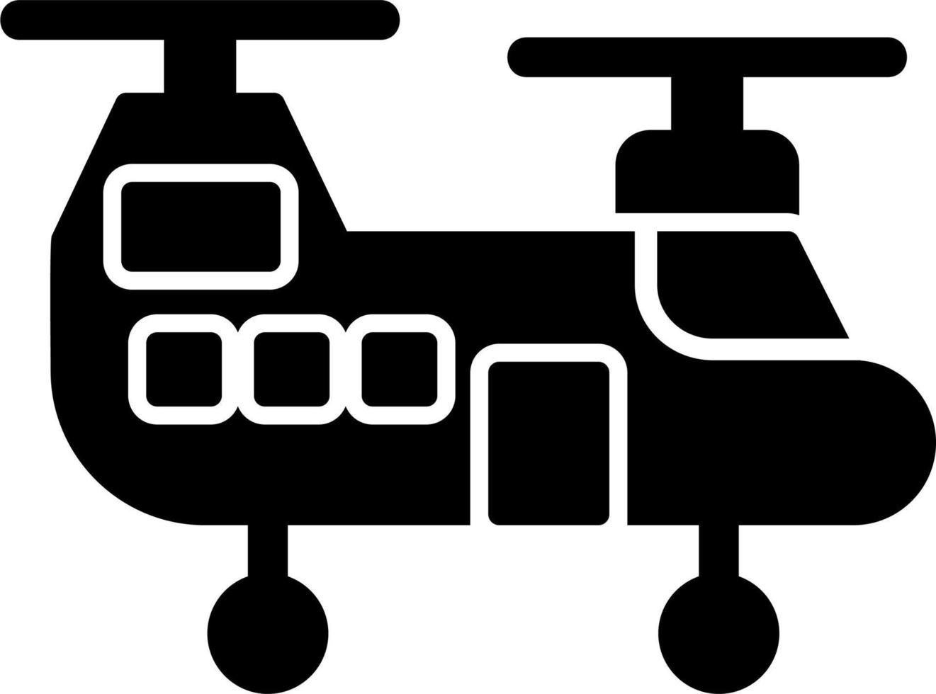 icono de vector de helicóptero militar