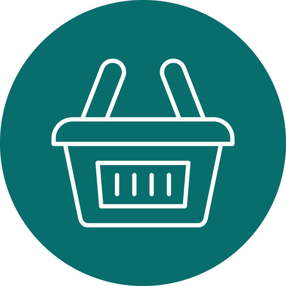 icono de vector de cesta de compras