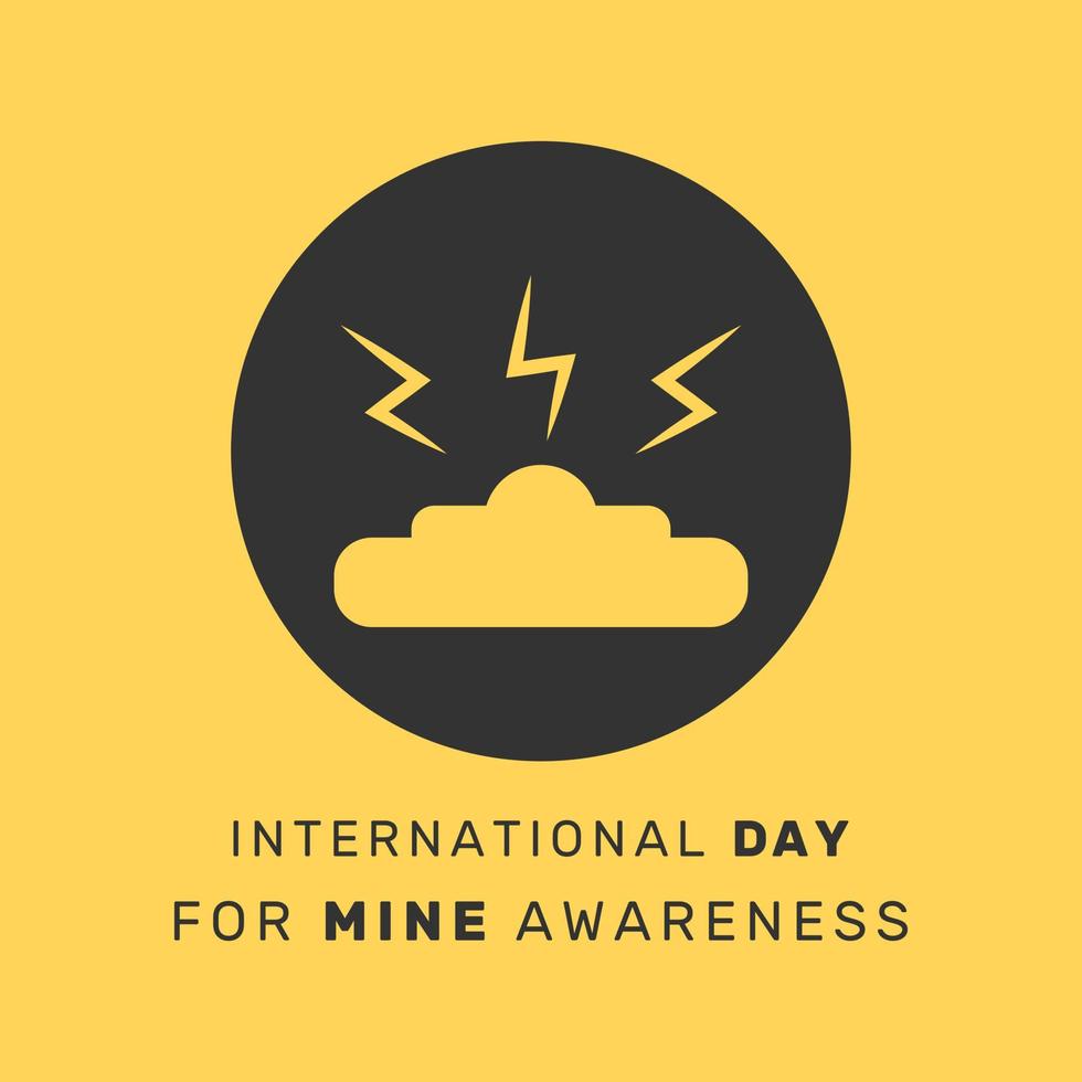 Vector illustration of International Day for Mine Awareness