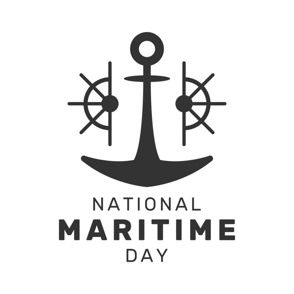 Vector illustration of National Maritime Day in silhouette design