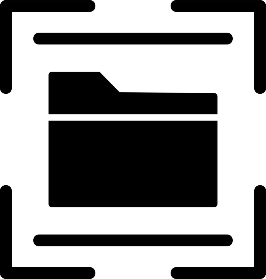Folder Scanner Vector Icon