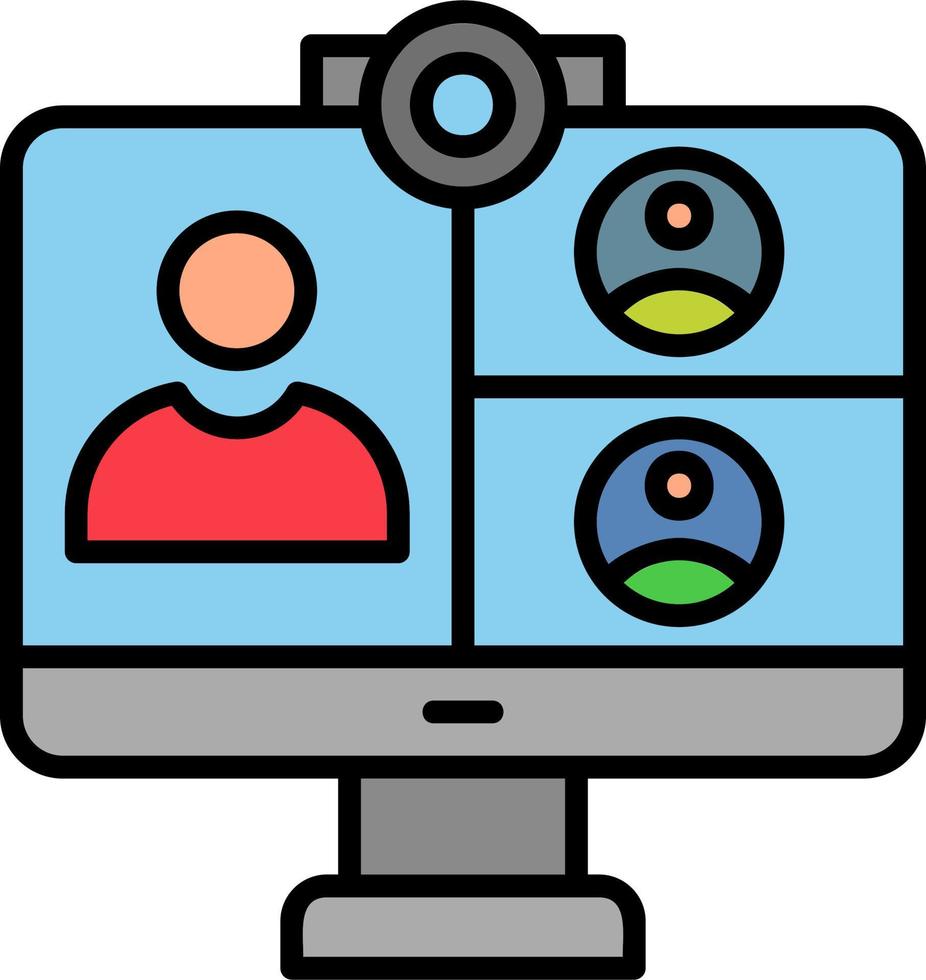 Online Meeting Vector Icon